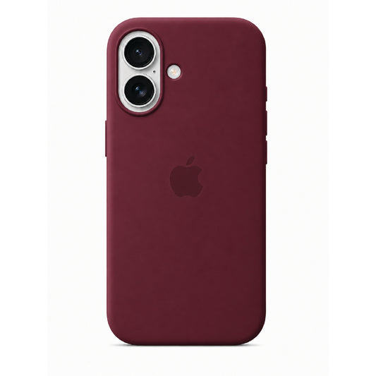 iPhone 16, 17 and 16 Plus Liquid Silicone Case Image - Maroon