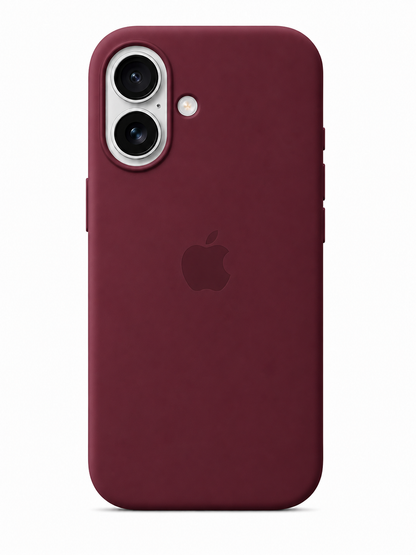 Maroon Liquid Silicone Case For Apple iPhone Models