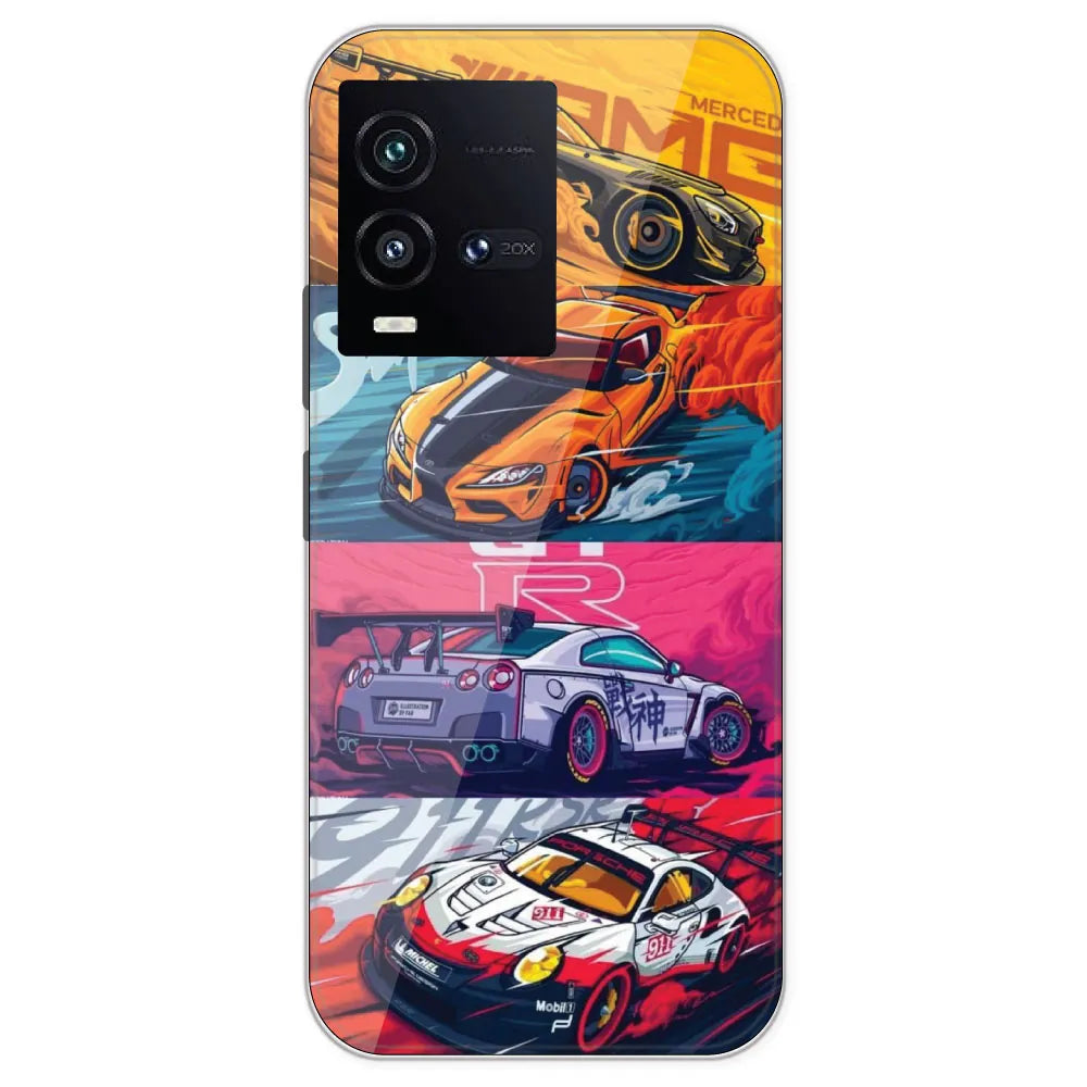 Sports Cars - Printed Silicone Case For IQOO 10