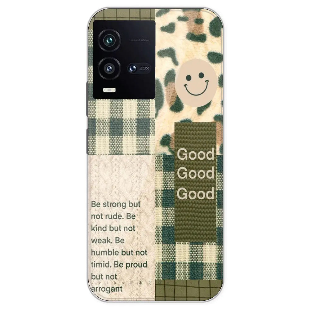 Patchwork Positivity - Printed Silicone Case For IQOO 10