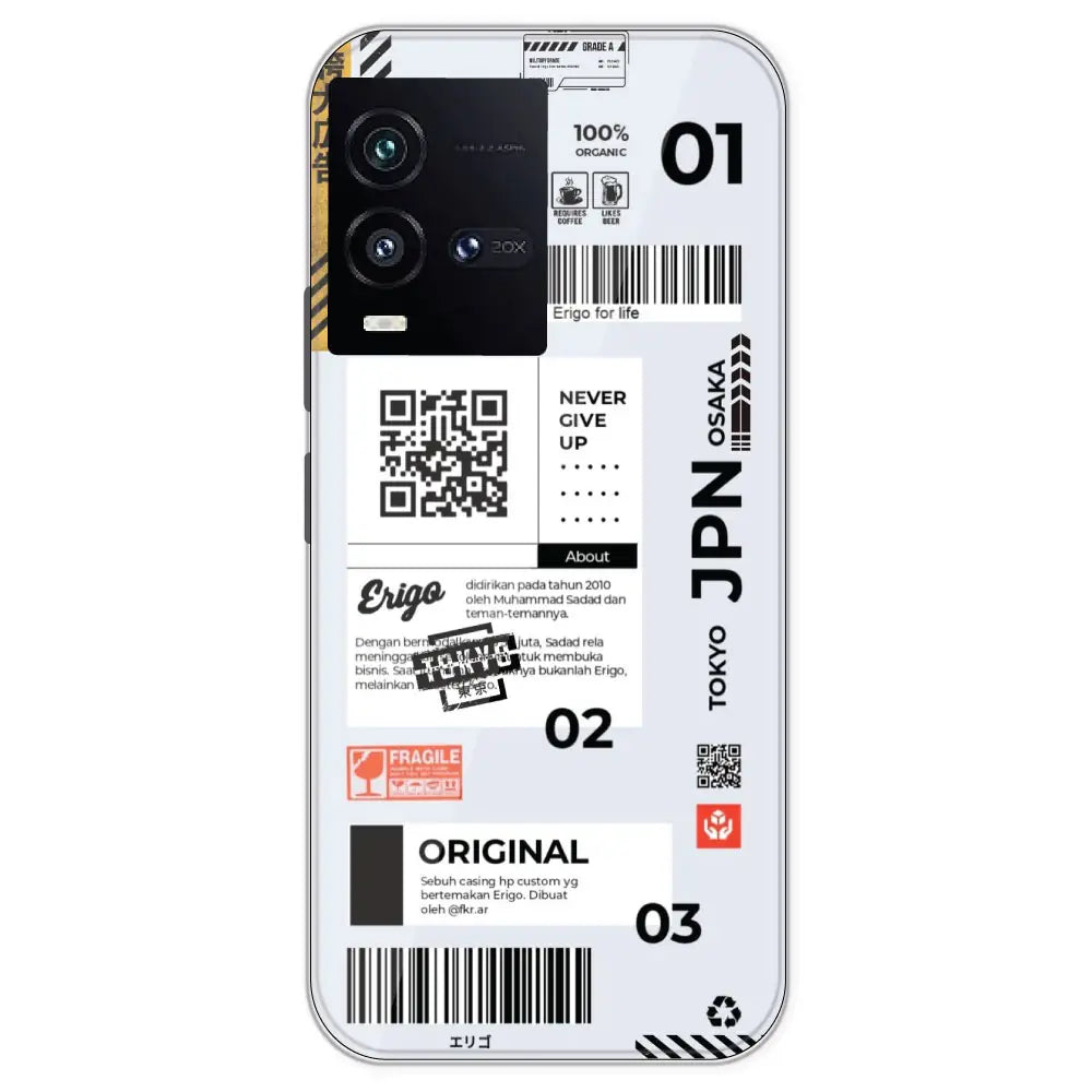 Barcode Labels - Printed Silicone Case For IQOO 10