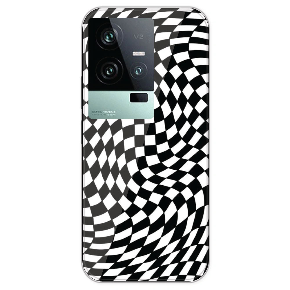 Checks - Printed Silicone Case For IQOO 11