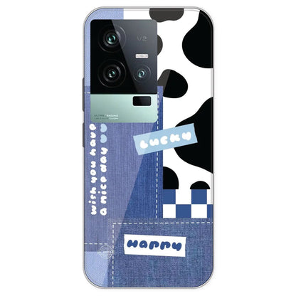 Cow Print Collage - Printed Silicone Case For IQOO 11