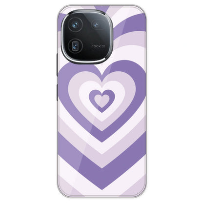 Dark Purple Hearts - Printed Silicone Case For IQOO 12