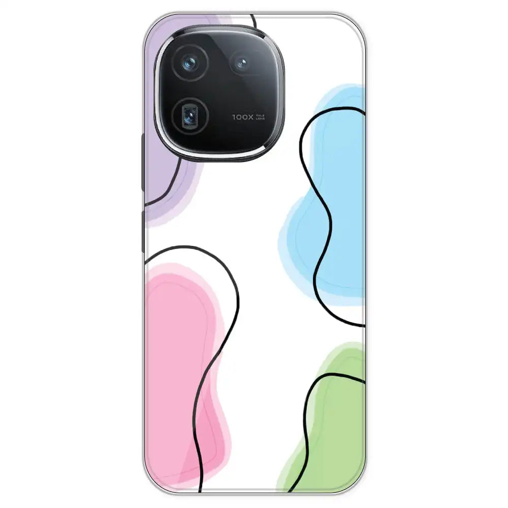 Rainbow Cow Print - Clear Printed Silicone Case For IQOO 12