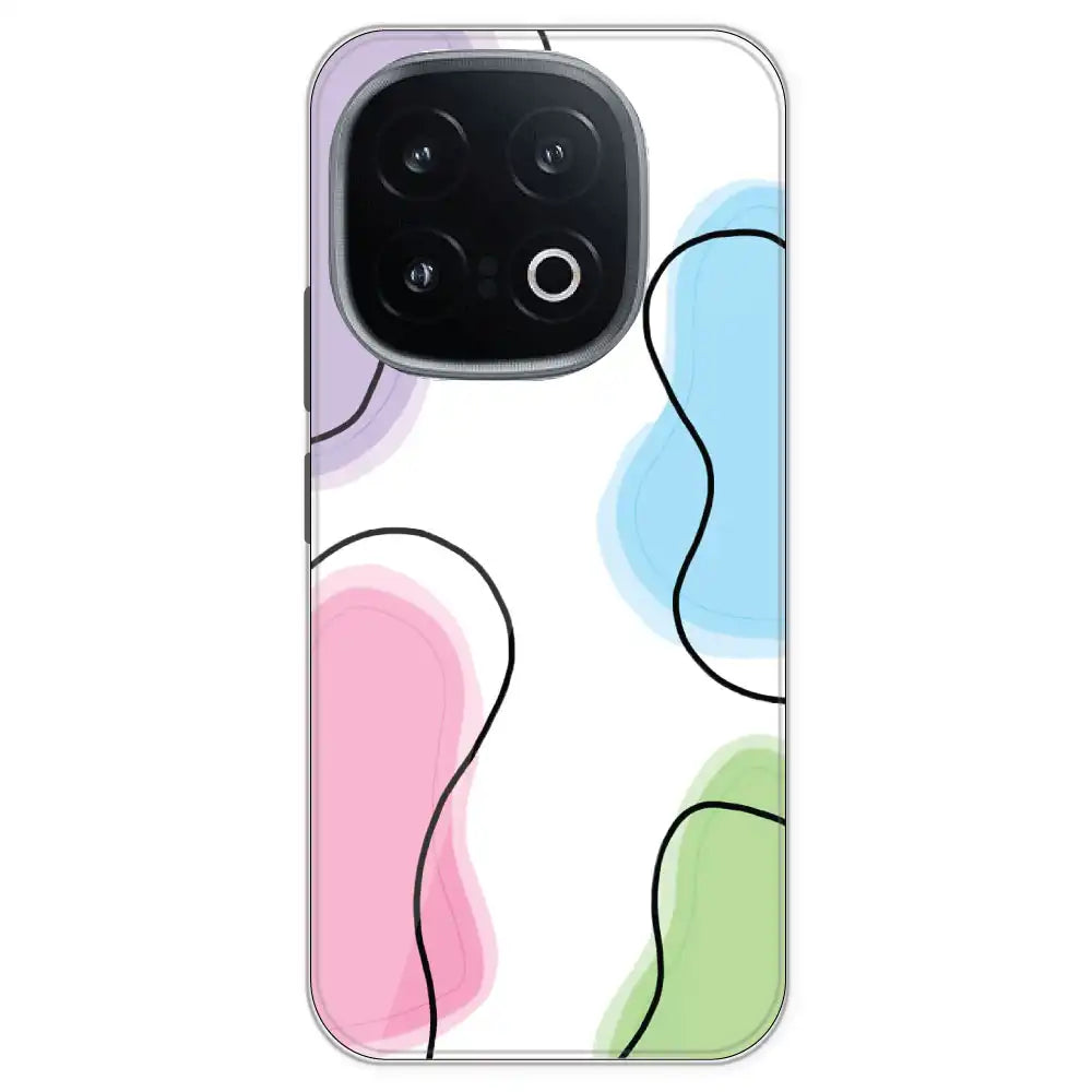Rainbow Cow Print - Clear Printed Silicone Case For IQOO 13