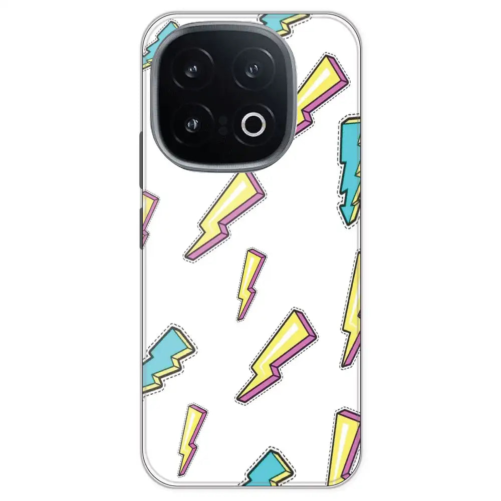 Lighting Bolts - Clear Printed Silicone Case For IQOO 13