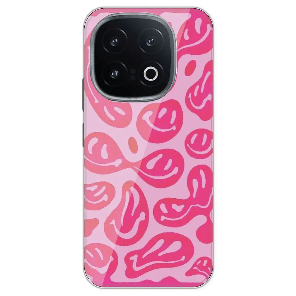 Pink Smilies - Printed Silicone Case For IQOO 13