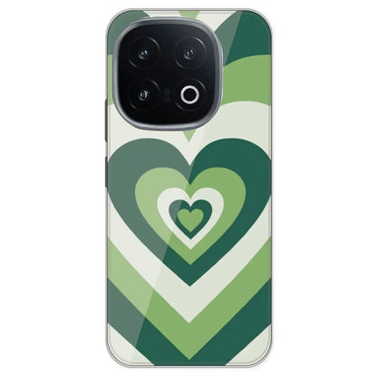 Dark Green Hearts - Printed Silicone Case For IQOO 13