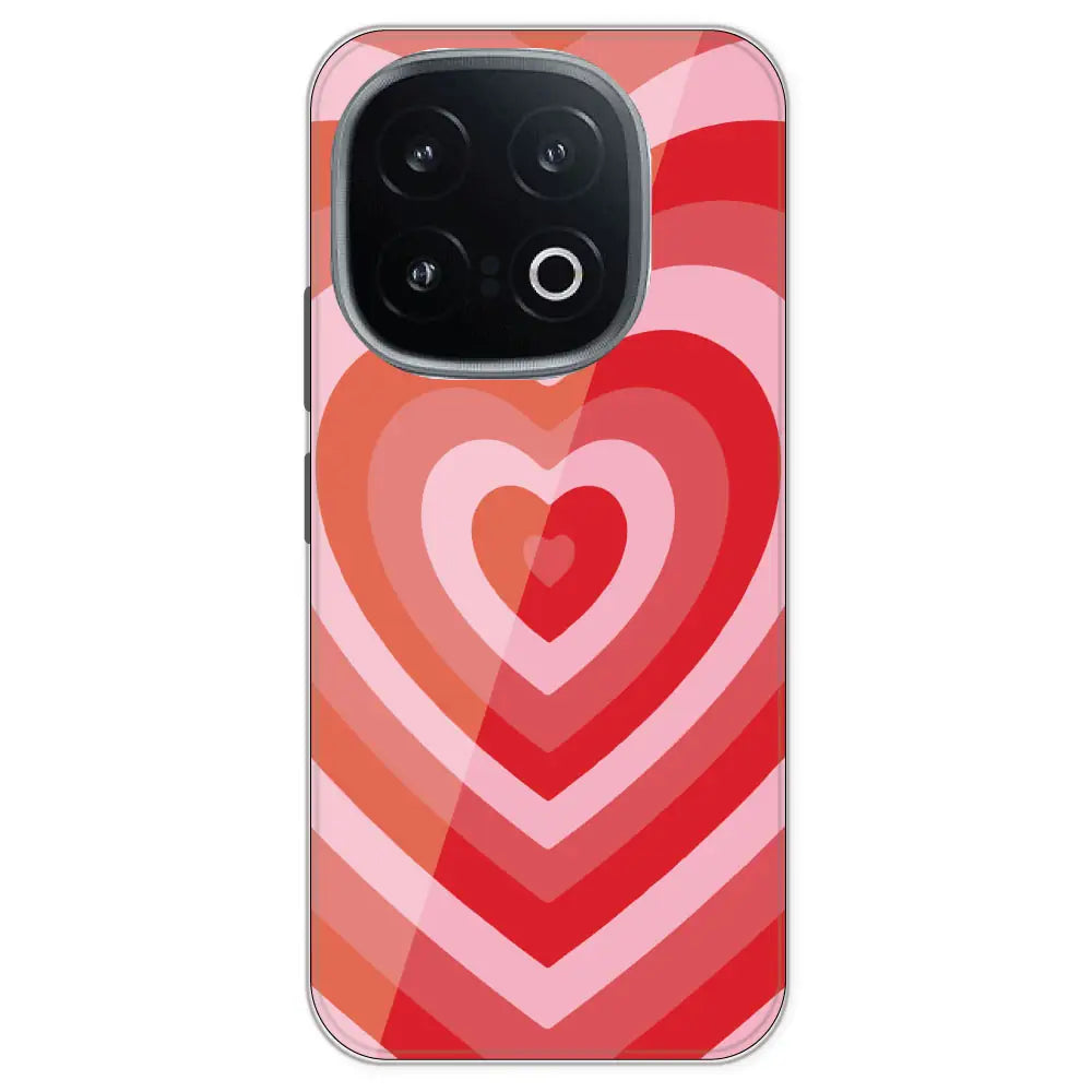 Red Hearts - Printed Silicone Case For IQOO 13