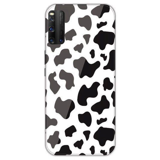 Cow Print - Clear Printed Silicone Case For IQOO 3