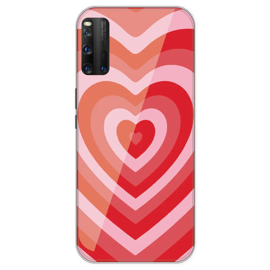 Red Hearts - Printed Silicone Case For IQOO 3