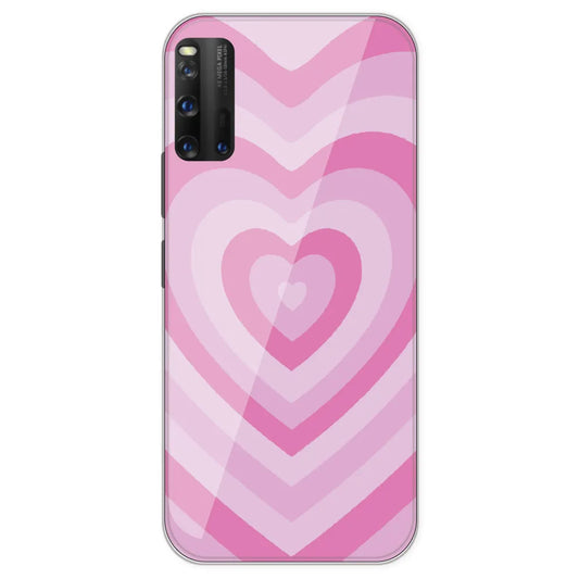 Pink Hearts - Printed Silicone Case For IQOO 3