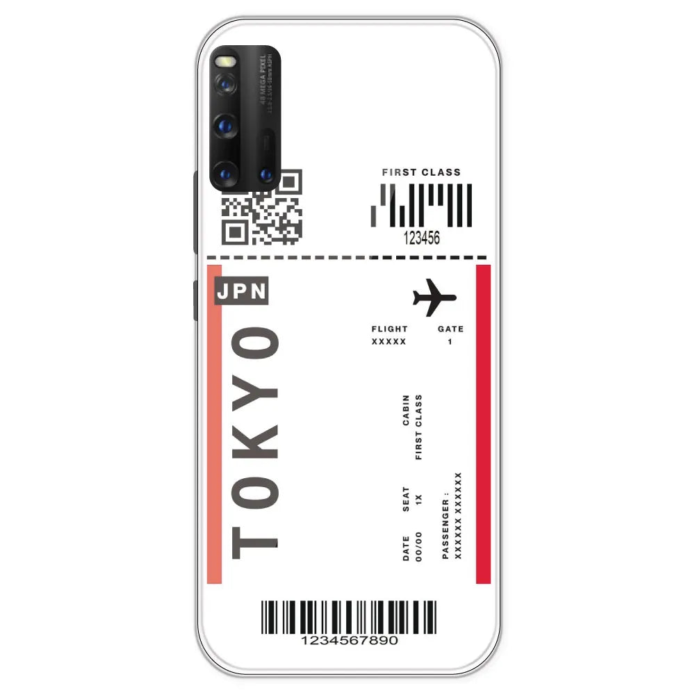 Tokyo Ticket - Clear Printed Silicone Case For IQOO 3