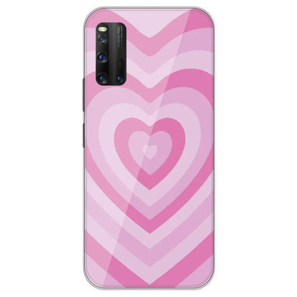 Pink Hearts - Printed Silicone Case For IQOO 3