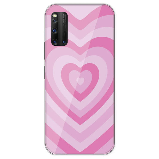 Pink Hearts - Printed Silicone Case For IQOO 3