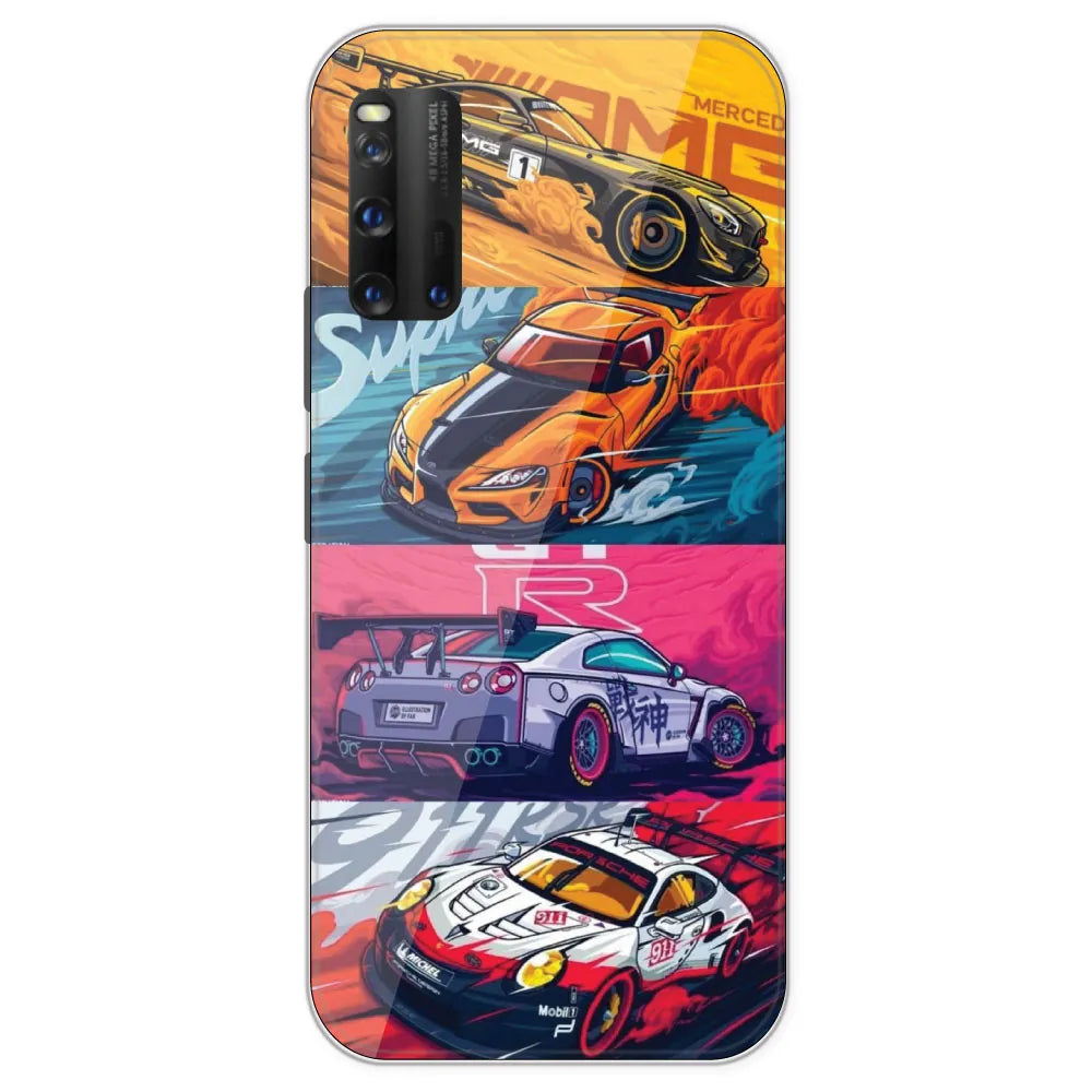 Sports Cars - Printed Silicone Case For IQOO 3