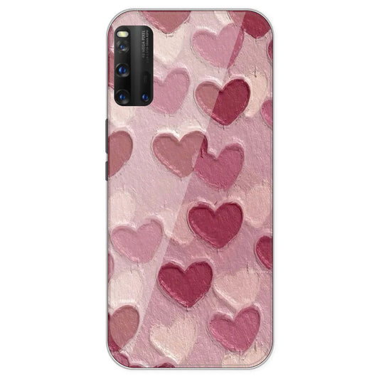 Pastel Hearts - Printed Silicone Case For IQOO 3