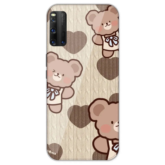 Teddy Heart - Printed Silicone Case For IQOO 3