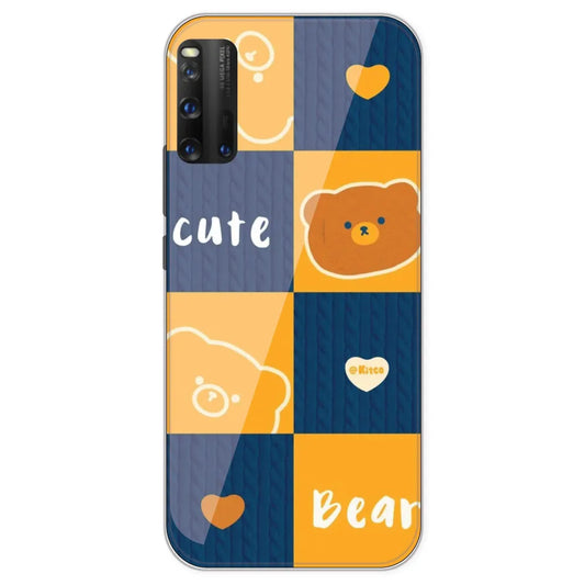 Cute Bear Collage - Printed Silicone Case For IQOO 3
