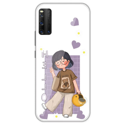 Introvert Girl - Clear Printed Silicone Case For IQOO 3