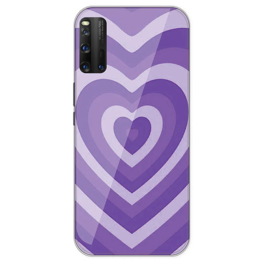 Purple Hearts - Printed Silicone Case For IQOO 3