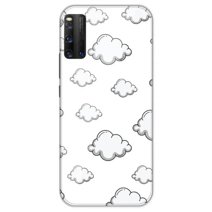 Clouds - Clear Printed Silicone Case For IQOO 3
