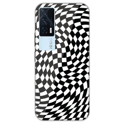 Checks - Printed Silicone Case For IQOO 7