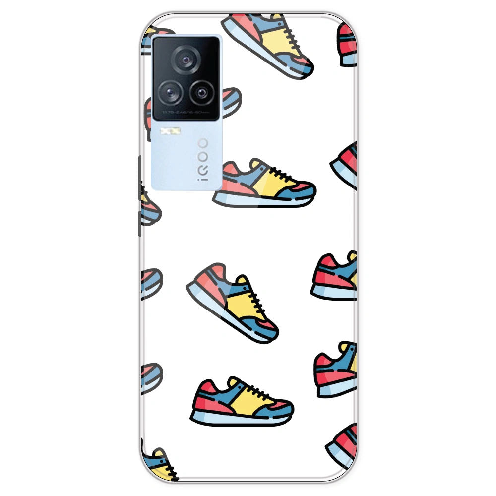 Sneakers - Clear Printed Silicone Case For IQOO 7 Legend