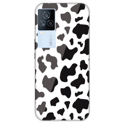 Cow Print - Clear Printed Silicone Case For IQOO 7 Legend