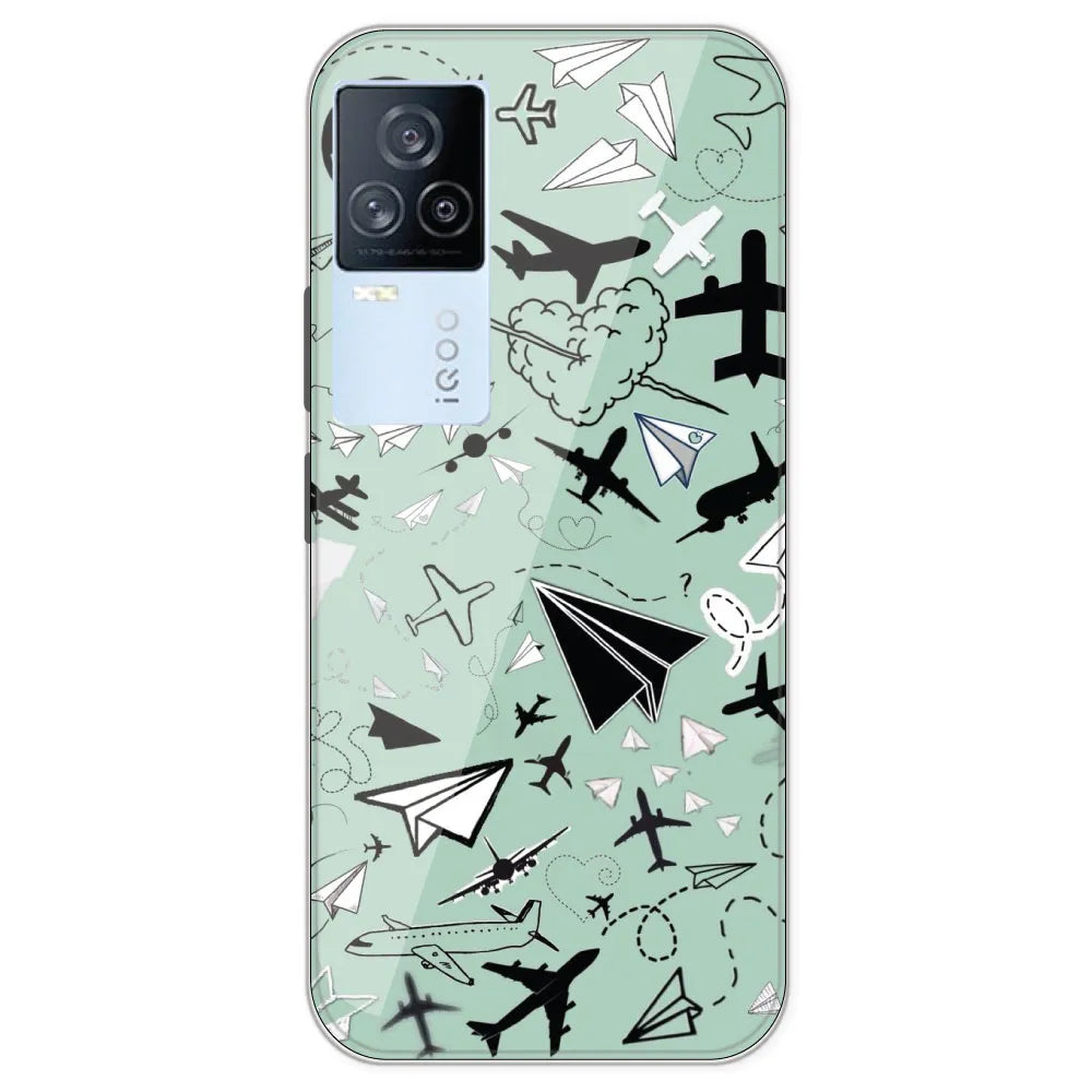 Planes - Printed Silicone Case For IQOO 7 Legend