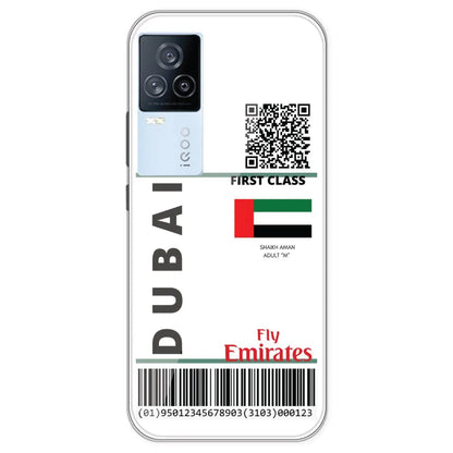Dubai Ticket - Clear Printed Silicone Case For IQOO 7 Legend