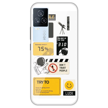 Space - Clear Printed Silicone Case For IQOO 7 Legend