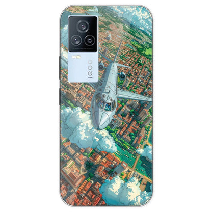 Flying Over City - Printed Silicone Case For IQOO 7 Legend