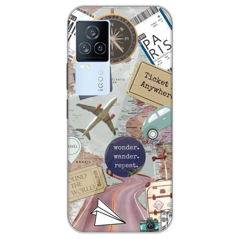 Travel Collage - Printed Silicone Case For IQOO 7 Legend