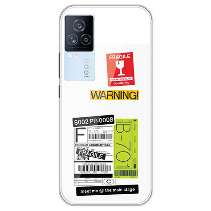 Fragile Labels - Clear Printed Silicone Case For IQOO 7 Legend