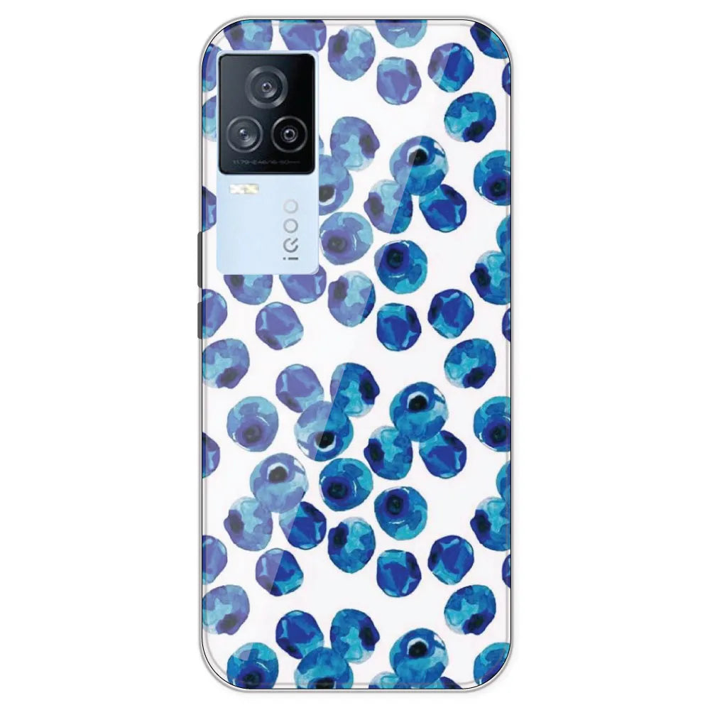 Blueberries - Printed Silicone Case For IQOO 7 Legend