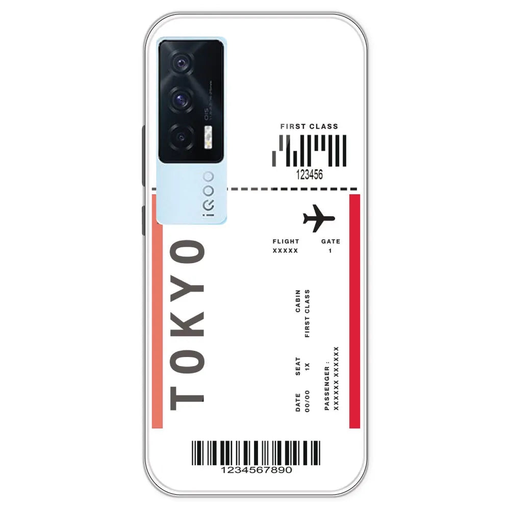 Tokyo Ticket - Clear Printed Silicone Case For IQOO 7