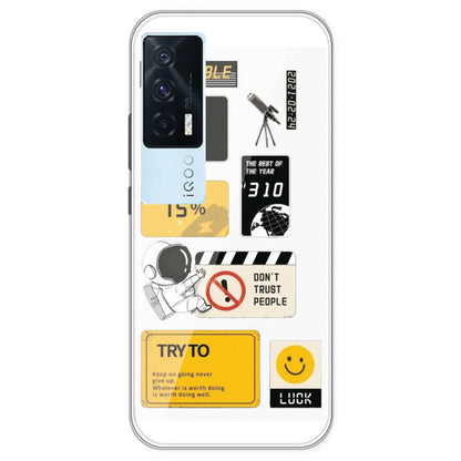 Space - Clear Printed Silicone Case For IQOO 7