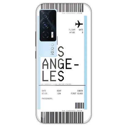 Los Angeles Ticket - Clear Printed Silicone Case For IQOO 7