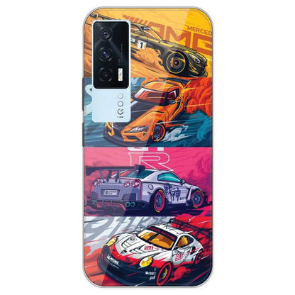 Sports Cars - Printed Silicone Case For IQOO 7