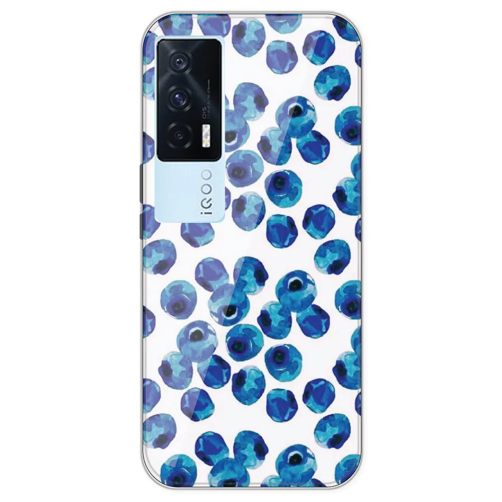 Blueberries - Printed Silicone Case For IQOO 7