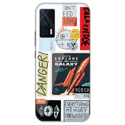 Galaxy - Clear Printed Silicone Case For IQOO 7