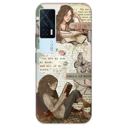 Book Collage - Printed Silicone Case For IQOO 7