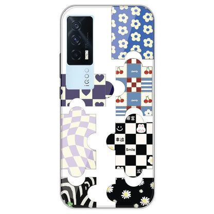 Aesthetic Puzzle - Clear Printed Silicone Case For IQOO 7