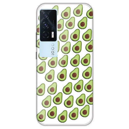 Avocado - Clear Printed Silicone Case For IQOO 7