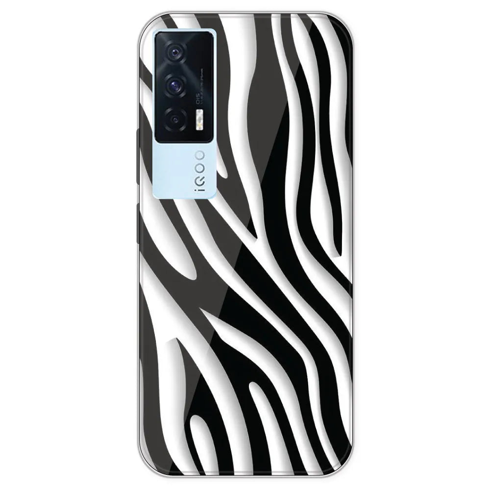 Zebra Print - Printed Silicone Case For IQOO 7