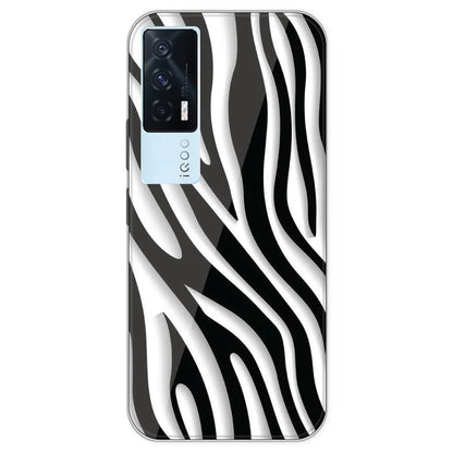 Zebra Print - Printed Silicone Case For IQOO 7