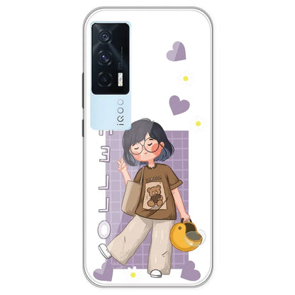 Introvert Girl - Clear Printed Silicone Case For IQOO 7