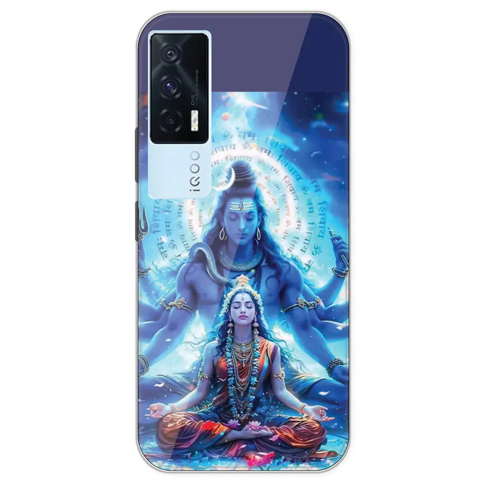 Shiv Parvati - Printed Silicone Case For IQOO 7